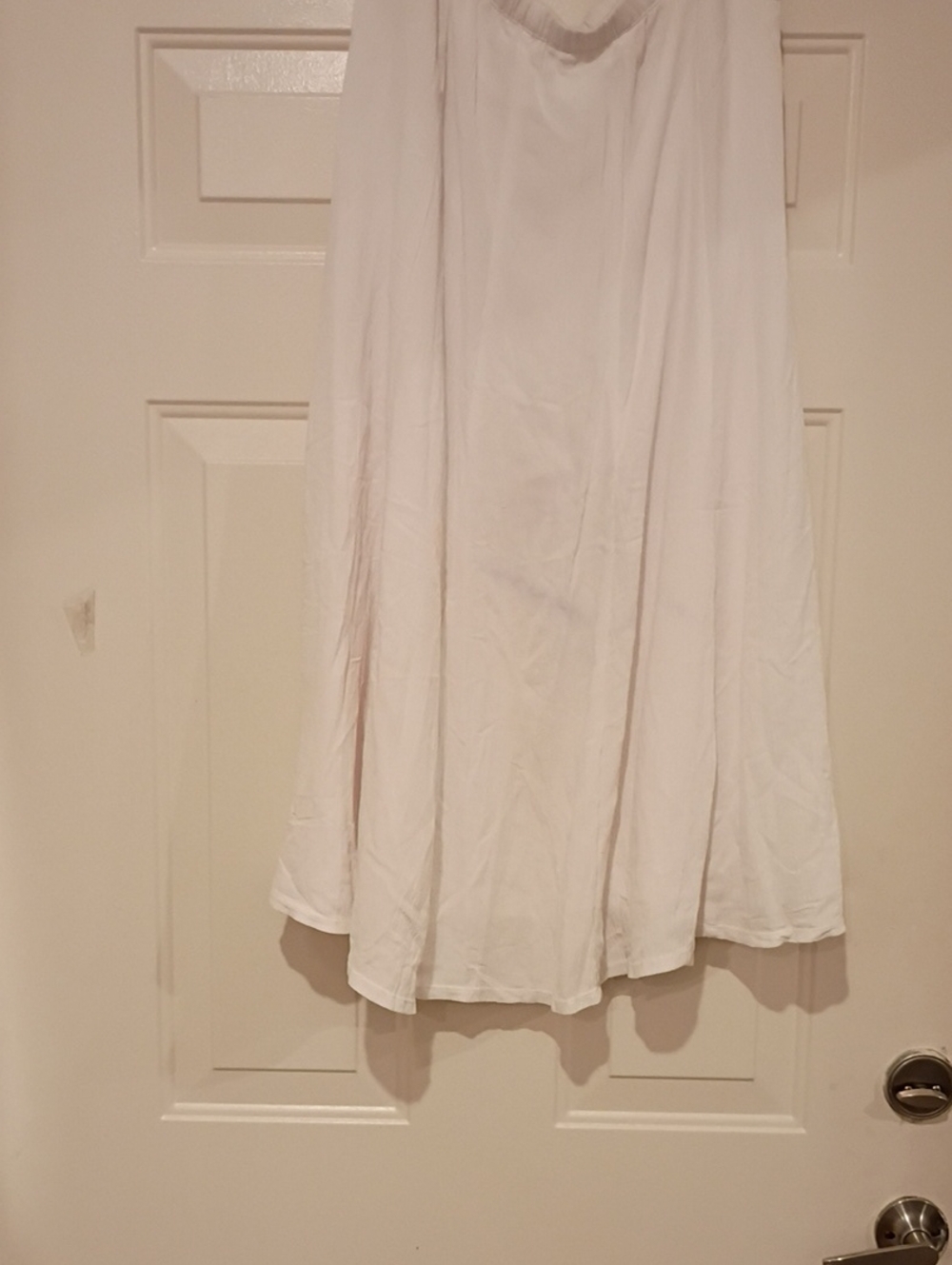 Susan Graver White A-Line Maxi Skirt